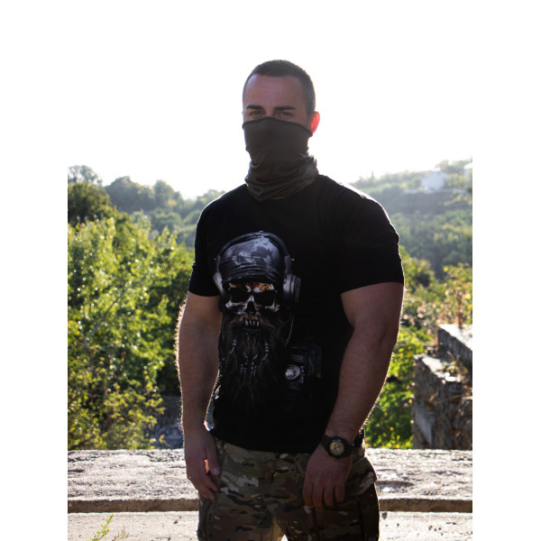 Футболка з принтом DJSkull Мілітарна