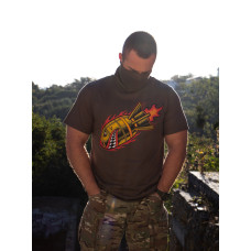 Футболка з принтом Ракета Мілітарна