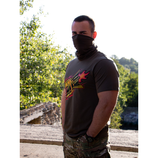 Футболка з принтом Ракета Мілітарна