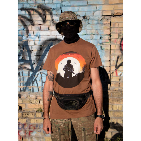 Футболка з принтом WarSun Мілітарна