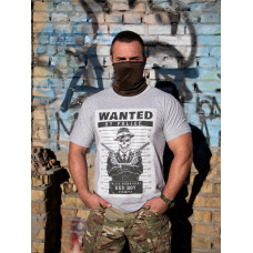 Футболка з принтом Wanted Мілітарна
