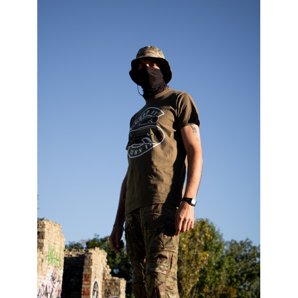 Футболка з принтом Drop Мілітарна