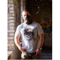 Футболка з принтом Skull Мілітарна