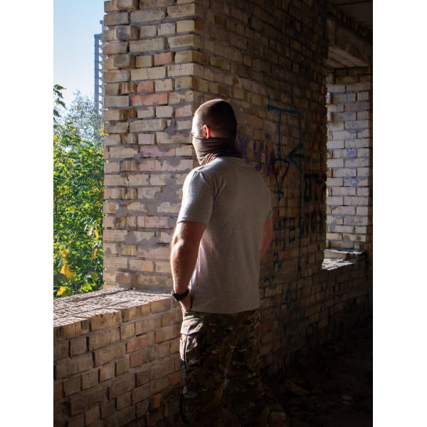 Футболка з принтом Skull Мілітарна