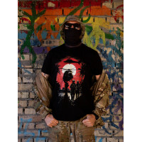 Футболка з принтом Helicopter Мілітарна