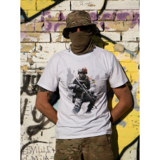 Футболка з принтом Soldier Мілітарна
