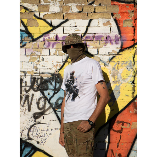 Футболка з принтом Soldier Мілітарна